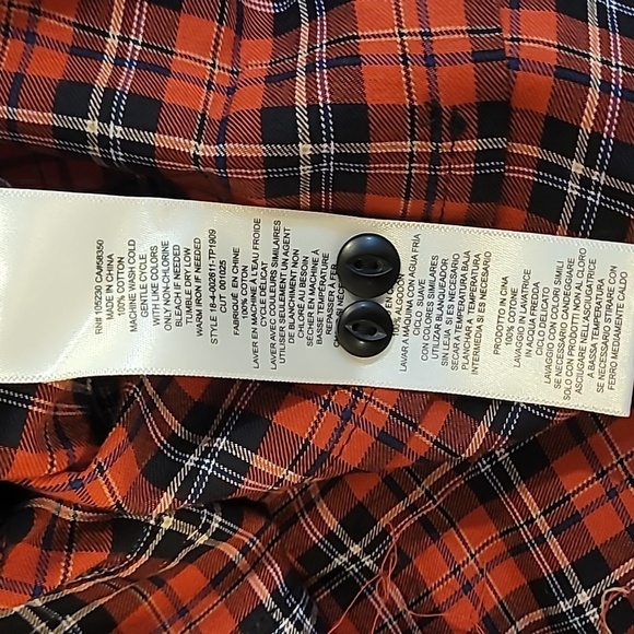 CURRENT / ELLIOTT - TELLA Shirt Red Tartan Plaid Cropped Shirt - Picture 12 of 16